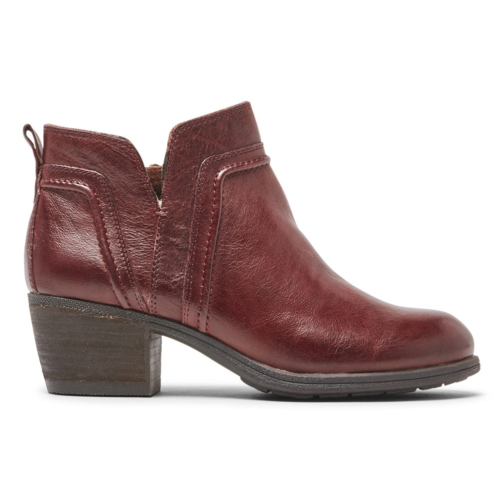 Booties Rockport Mulher Bordeaux - Cobb Hill Anisa V-Cut - 16975KSNF